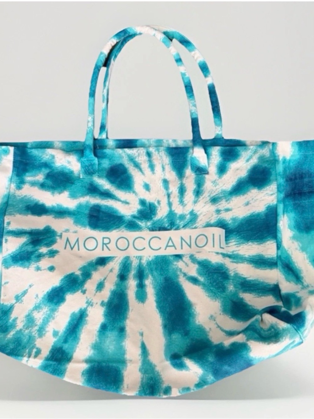 Moroccanoil Turquoise Tie-Dye Canvas Tote